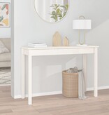 VidaXL Wandtafel 110x40x75 cm massief grenenhout wit