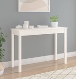 VidaXL Wandtafel 110x40x75 cm massief grenenhout wit