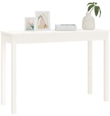VidaXL Wandtafel 110x40x75 cm massief grenenhout wit
