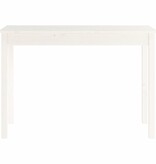 VidaXL Wandtafel 110x40x75 cm massief grenenhout wit