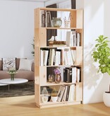 VidaXL Boekenkast/kamerscherm 80x25x163,5 cm massief grenenhout