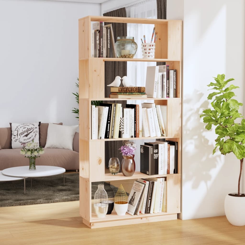 VidaXL Boekenkast/kamerscherm 80x25x163,5 cm massief grenenhout