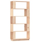 VidaXL Boekenkast/kamerscherm 80x25x163,5 cm massief grenenhout