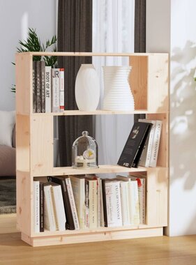 VidaXL Boekenkast/kamerscherm 80x25x101 cm massief grenenhout