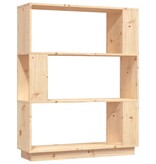VidaXL Boekenkast/kamerscherm 80x25x101 cm massief grenenhout