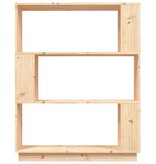 VidaXL Boekenkast/kamerscherm 80x25x101 cm massief grenenhout