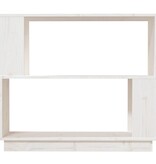 VidaXL Boekenkast/kamerscherm 80x25x70 cm massief grenenhout wit