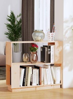 VidaXL Boekenkast/kamerscherm 80x25x70 cm massief grenenhout