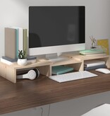 VidaXL Monitorstandaard 60x24x10,5 cm massief grenenhout