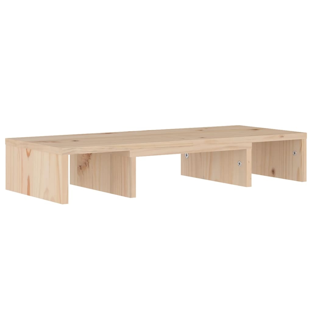 VidaXL Monitorstandaard 60x24x10,5 cm massief grenenhout
