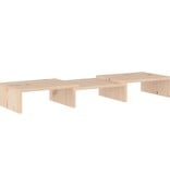 VidaXL Monitorstandaard 60x24x10,5 cm massief grenenhout