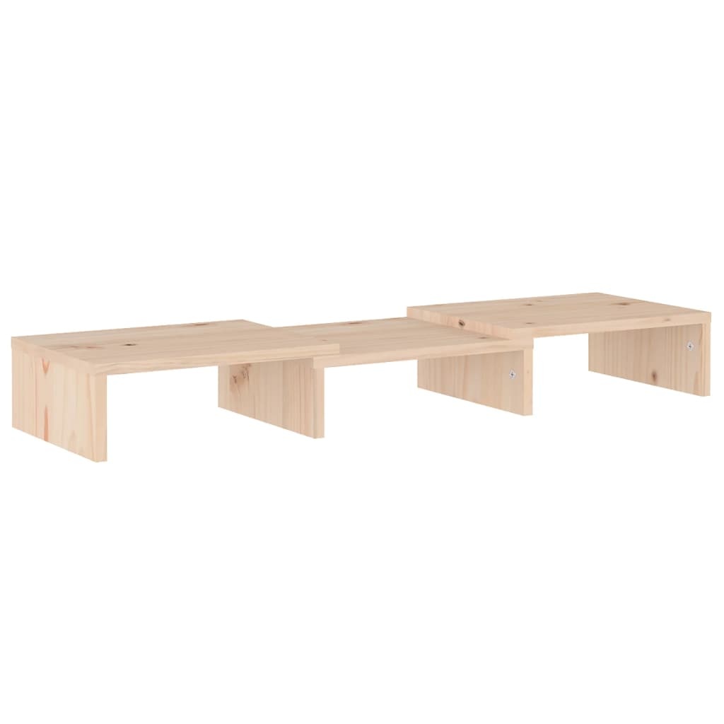 VidaXL Monitorstandaard 60x24x10,5 cm massief grenenhout