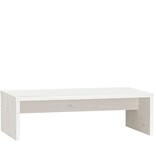 VidaXL Monitorstandaard 50x27x15 cm massief grenenhout wit