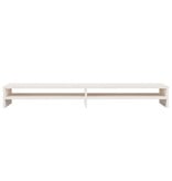 VidaXL Monitorstandaard 100x24x13 cm massief grenenhout wit