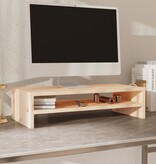 VidaXL Monitorstandaard 50x24x13 cm massief grenenhout