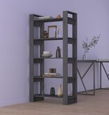 VidaXL Boekenkast/kamerscherm 80x35x160 cm massief hout grijs