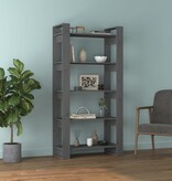 VidaXL Boekenkast/kamerscherm 80x35x160 cm massief hout grijs