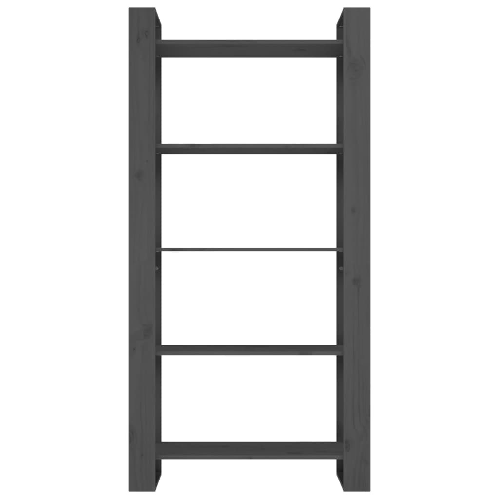 VidaXL Boekenkast/kamerscherm 80x35x160 cm massief hout grijs