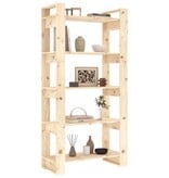 VidaXL Boekenkast/kamerscherm 80x35x160 cm massief grenenhout