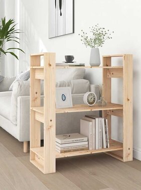 VidaXL Boekenkast/kamerscherm 80x35x91 cm massief grenenhout