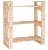 VidaXL Boekenkast/kamerscherm 80x35x91 cm massief grenenhout