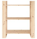 VidaXL Boekenkast/kamerscherm 80x35x91 cm massief grenenhout