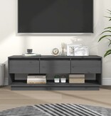 VidaXL Tv-meubel 110,5x34x40 cm massief grenenhout grijs
