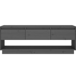 VidaXL Tv-meubel 110,5x34x40 cm massief grenenhout grijs