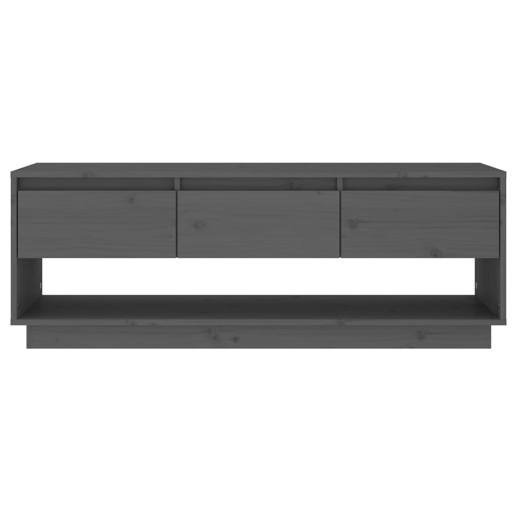 VidaXL Tv-meubel 110,5x34x40 cm massief grenenhout grijs