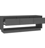 VidaXL Tv-meubel 110,5x34x40 cm massief grenenhout grijs