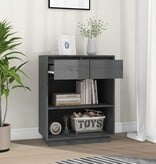 VidaXL Wandkast 60x34x75 cm massief grenenhout grijs