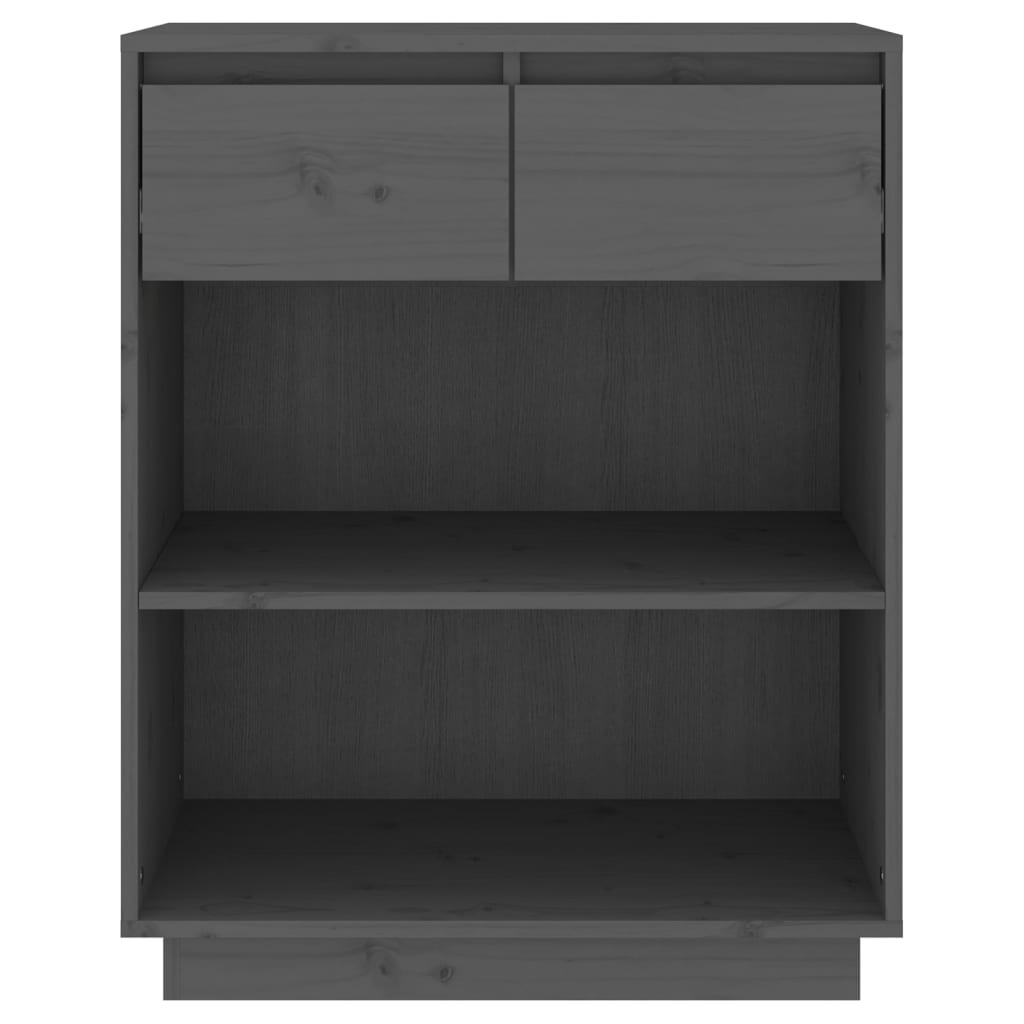 VidaXL Wandkast 60x34x75 cm massief grenenhout grijs