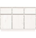 VidaXL Dressoir 110x34x75 cm massief grenenhout wit