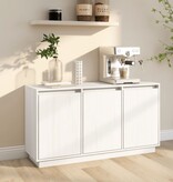 VidaXL Dressoir 111x34x60 cm massief grenenhout wit
