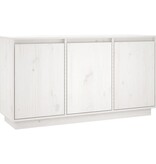 VidaXL Dressoir 111x34x60 cm massief grenenhout wit