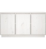 VidaXL Dressoir 111x34x60 cm massief grenenhout wit