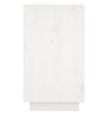 VidaXL Dressoir 111x34x60 cm massief grenenhout wit