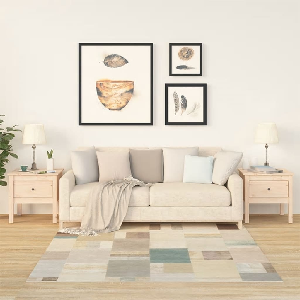 VidaXL Bijzettafels 2 st 50x50x49 cm massief grenenhout