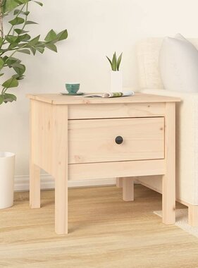 VidaXL Bijzettafel 50x50x49 cm massief grenenhout