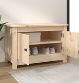 VidaXL Schoenenkast 70x38x45,5 cm massief grenenhout