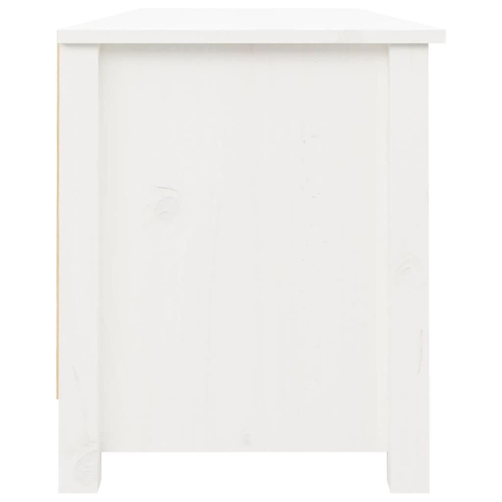 VidaXL Schoenenbank 110x38x45,5 cm massief grenenhout wit