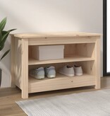 VidaXL Schoenenbank 70x38x45,5 cm massief grenenhout