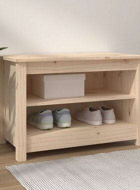 VidaXL Schoenenbank 70x38x45,5 cm massief grenenhout