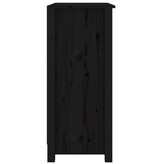 VidaXL Dressoir 70x35x80 cm massief grenenhout zwart
