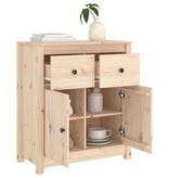 VidaXL Dressoir 70x35x80 cm massief grenenhout