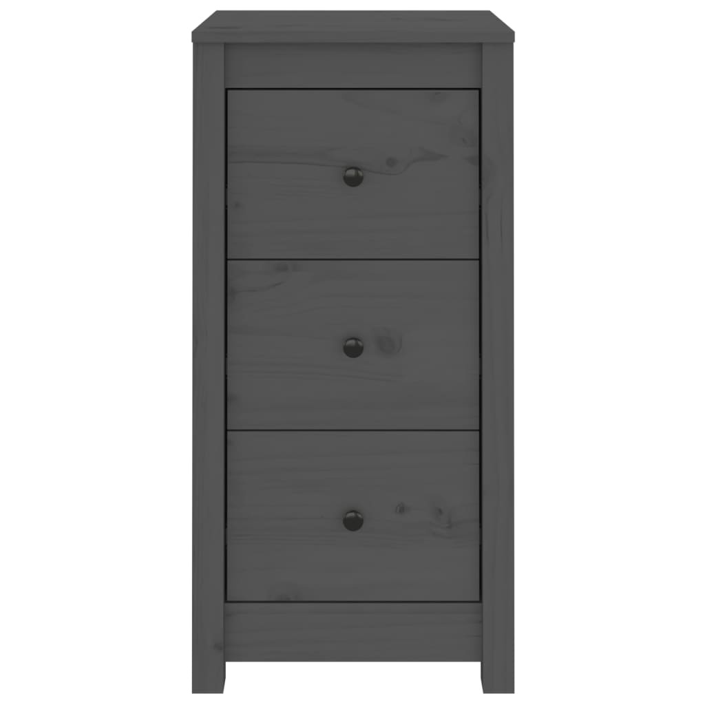 VidaXL Dressoirs 2 st 40x35x80 cm massief grenenhout grijs