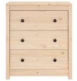 VidaXL Dressoir 70x35x80 cm massief grenenhout