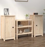 VidaXL Dressoirs 2 st 39x35x80 cm massief grenenhout