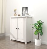 VidaXL Dressoir 70x35x80 cm massief grenenhout wit
