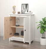 VidaXL Dressoir 70x35x80 cm massief grenenhout wit